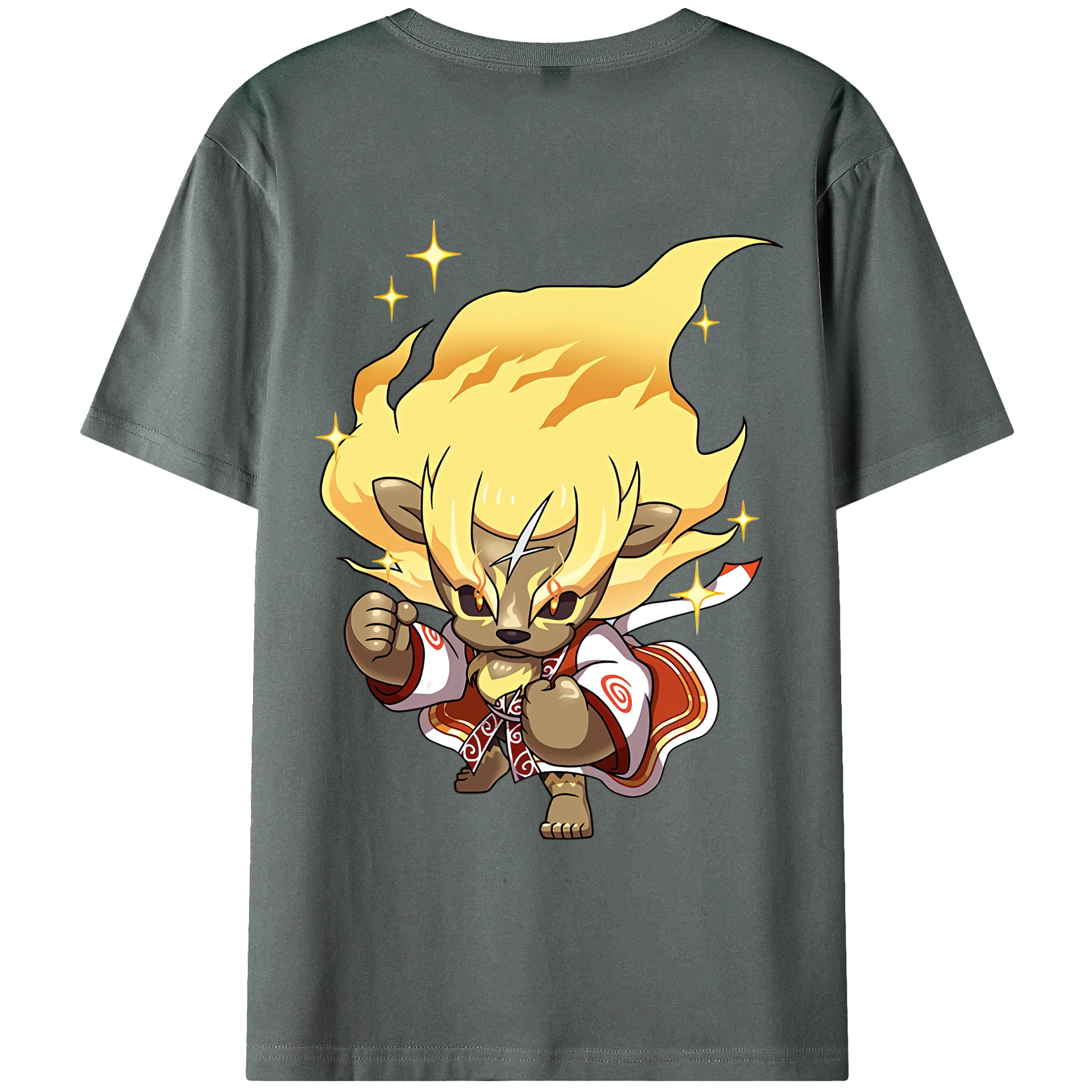 （画像用） 妖怪ウォッチ Yo-kai Watch 綿100％ メンズ半袖Tシャツ（バックプリント） 通気性